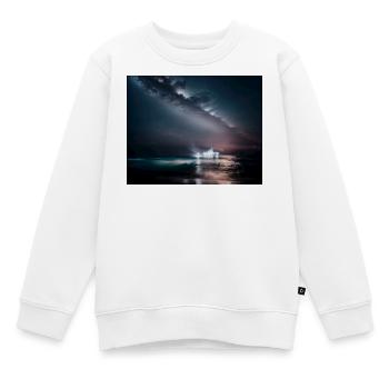 Shiff bei Nacht - Kinder Premium Organic Sweatshirt - Weiß - Vorne - AI Model Kid Male (0cm)