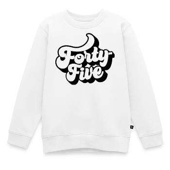 Quarante-cinq 45e anniversaire Hommes Femmes 45 ans - Sweat Premium enfant bio - blanc - Devant - AI Model Kid Male (0cm)