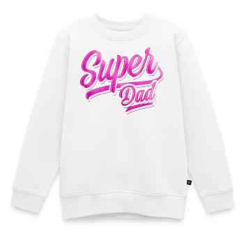 Super Dad - Super Papa - Vatertag - Bester Papa - Kinder Premium Organic Sweatshirt - Weiß - Vorne - AI Model Kid Male (0cm)