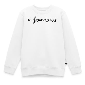 frauenpower - Kinder Premium Organic Sweatshirt - Weiß - Vorne - AI Model Kid Male (0cm)