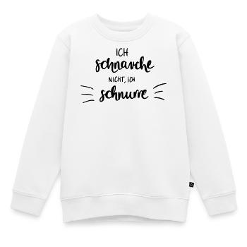 Ich schnarche nicht - Ich schnurre - Kinder Premium Organic Sweatshirt - Weiß - Vorne - AI Model Kid Male (0cm)