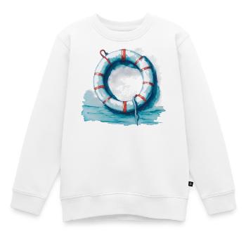 Bouée de sauvetage - Sweat Premium enfant bio - blanc - Devant - AI Model Kid Male (0cm)