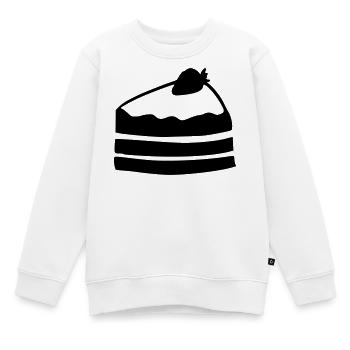 Piece of cake - Kids Premium Organic Sweatshirt - white - Front - AI Model Kid Male (0cm)
