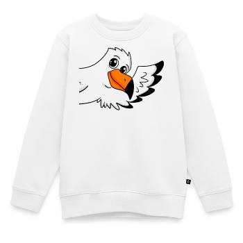 Salutation de mouette - Sweat Premium enfant bio - blanc - Devant - AI Model Kid Male (0cm)