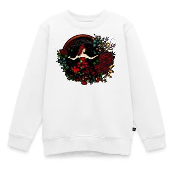 Prinzessin im Garten bei Nacht in Jugendstil Optik - Kinder Premium Organic Sweatshirt - Weiß - Vorne - AI Model Kid Male (0cm)