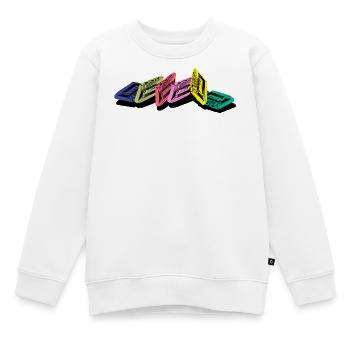 Cassette audio - Sweat Premium enfant bio - blanc - Devant - AI Model Kid Male (0cm)