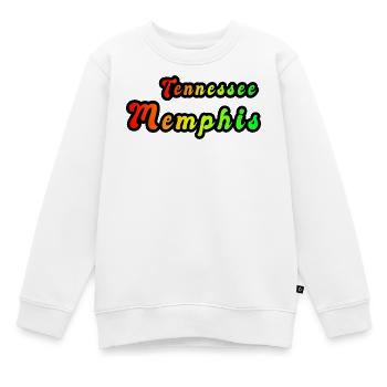 Memphis Tennessee Regenbogen Design - Kinder Premium Organic Sweatshirt - Weiß - Vorne - AI Model Kid Male (0cm)