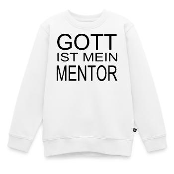 Gott ist mein Mentor - Kinder Premium Organic Sweatshirt - Weiß - Vorne - AI Model Kid Male (0cm)