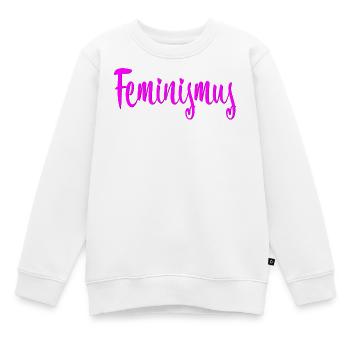 Feminismus - Kinder Premium Organic Sweatshirt - Weiß - Vorne - AI Model Kid Male (0cm)