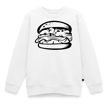 Burger Shop Shop Food Food Fast Food Icône de restauration rapide - Sweat Premium enfant bio - blanc - Devant - AI Model Kid Male (0cm)