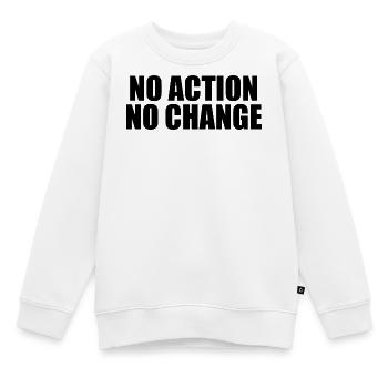 NO ACTION NO CHANGE - Kids Premium Organic Sweatshirt - white - Front - AI Model Kid Male (0cm)