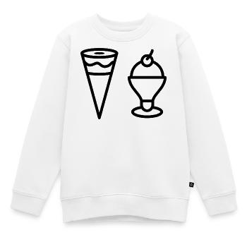 J’adore la crème glacée - Sweat Premium enfant bio - blanc - Devant - AI Model Kid Male (0cm)