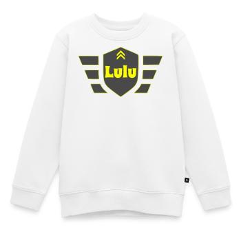 Lulu - Kids Premium Organic Sweatshirt - white - Front - AI Model Kid Male (0cm)