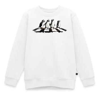 Pingouins - Sweat Premium enfant bio - blanc - Devant - AI Model Kid Male (0cm)