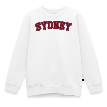 Sydney Varsity Schriftzug Arch - Kinder Premium Organic Sweatshirt - Weiß - Vorne - AI Model Kid Male (0cm)