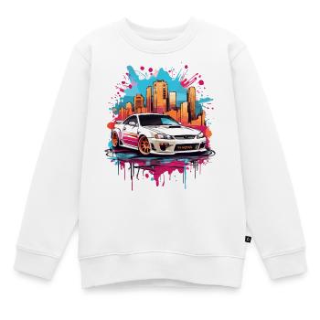 Tuning Auto, Sport automobile - Sweat Premium enfant bio - blanc - Devant - AI Model Kid Male (0cm)