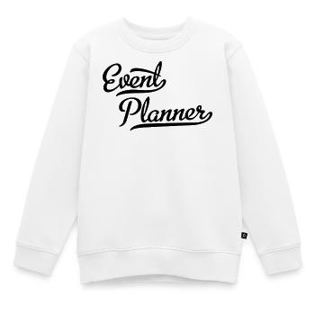 Organisateur d’événements - Sweat Premium enfant bio - blanc - Devant - AI Model Kid Male (0cm)