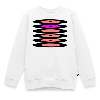 Records - Kids Premium Organic Sweatshirt - white - Front - AI Model Kid Male (0cm)