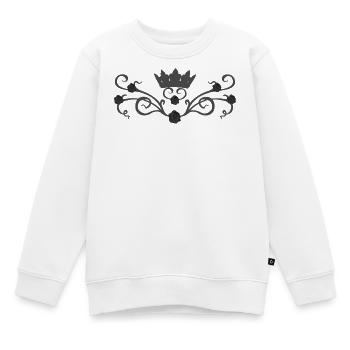Ranken, Rosenblüte, Gothic designs - Kinder Premium Organic Sweatshirt - Weiß - Vorne - AI Model Kid Male (0cm)