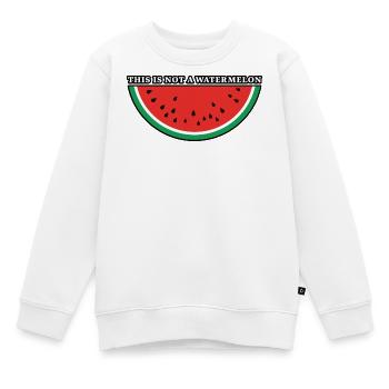 Das ist keine Wassermelone - Kinder Premium Organic Sweatshirt - Weiß - Vorne - AI Model Kid Male (0cm)