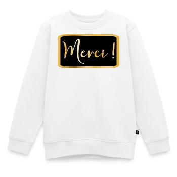 Danke - Danke AESTHETIC - Kinder Premium Organic Sweatshirt - Weiß - Vorne - AI Model Kid Male (0cm)