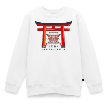 Kobe, Japan, Torii Shrine Ikuta- jinja, drawing - Kids Premium Organic Sweatshirt - white - Front - AI Model Kid Male (0cm)