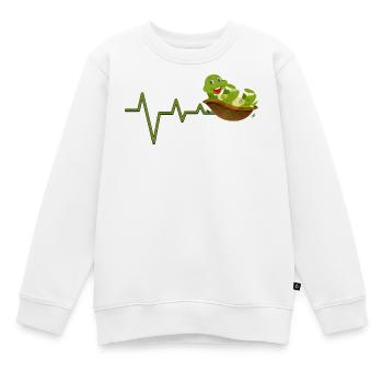 Niedliches Reptil Herzschlag Maskottchen - Kinder Premium Organic Sweatshirt - Weiß - Vorne - AI Model Kid Male (0cm)