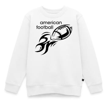 american football Symbol Spiel Mannschaft Verein - Kinder Premium Organic Sweatshirt - Weiß - Vorne - AI Model Kid Male (0cm)