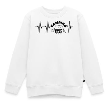 puls camping bus Herzschlag camper outdoor Reisen - Kinder Premium Organic Sweatshirt - Weiß - Vorne - AI Model Kid Male (0cm)