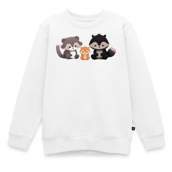 Niedliche Waldtiere Illustration für Kinder - Kinder Premium Organic Sweatshirt - Weiß - Vorne - AI Model Kid Male (0cm)