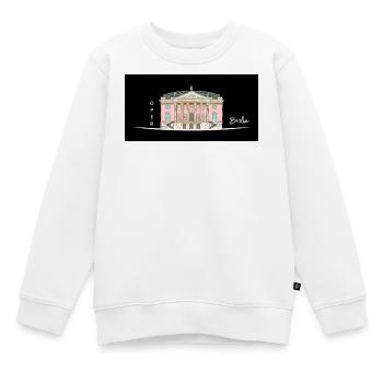 Berlin, Oper unter den Linden, Zeichnung - Kinder Premium Organic Sweatshirt - Weiß - Vorne - AI Model Kid Male (0cm)