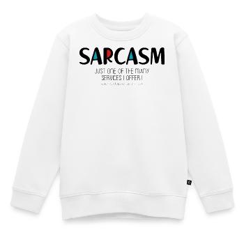 Sarkasmus - Kinder Premium Organic Sweatshirt - Weiß - Vorne - AI Model Kid Male (0cm)