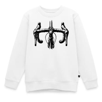 Rennrad Fahrrad Radsport Skizze schwarz weiss - Kinder Premium Organic Sweatshirt - Weiß - Vorne - AI Model Kid Male (0cm)