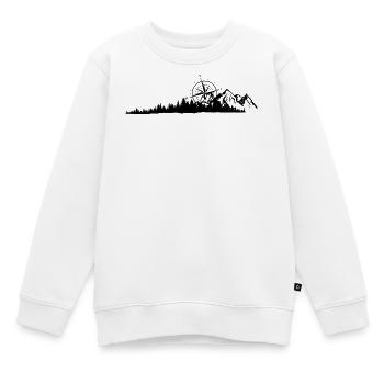 Bitte laden Sie das Designbild hoch - Kinder Premium Organic Sweatshirt - Weiß - Vorne - AI Model Kid Male (0cm)