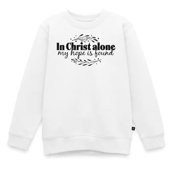 En Christ seul - Sweat Premium enfant bio - blanc - Devant - AI Model Kid Male (0cm)