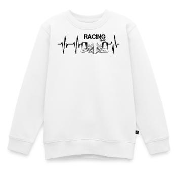 temps de course voiture de course voiture de course voitures de formule pouls - Sweat Premium enfant bio - blanc - Devant - AI Model Kid Male (0cm)
