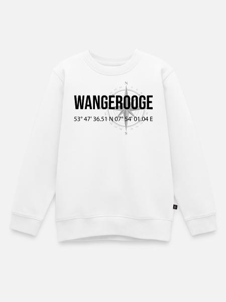 Koordinaten Wangerooge - Kinder Premium Organic Sweatshirt - Weiß