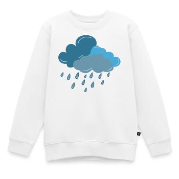 nuage, pluie, orage - Sweat Premium enfant bio - blanc - Devant - AI Model Kid Male (0cm)