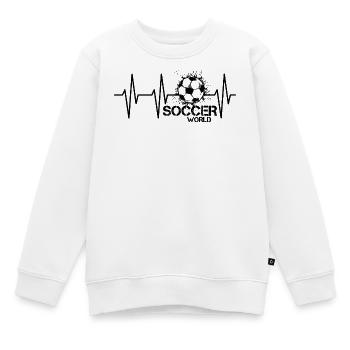 Équipe de football Heartbeat Soccer Blast - Sweat Premium enfant bio - blanc - Devant - AI Model Kid Male (0cm)