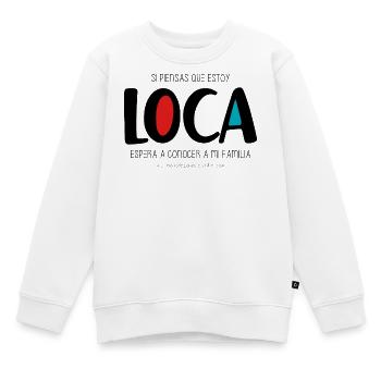 Ich bin verrückt - Kinder Premium Organic Sweatshirt - Weiß - Vorne - AI Model Kid Male (0cm)