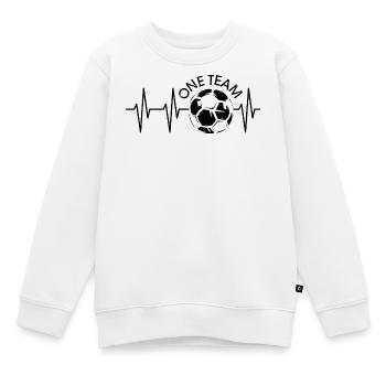 puls ball Herzschlag Fußball one team Verein icon - Kinder Premium Organic Sweatshirt - Weiß - Vorne - AI Model Kid Male (0cm)