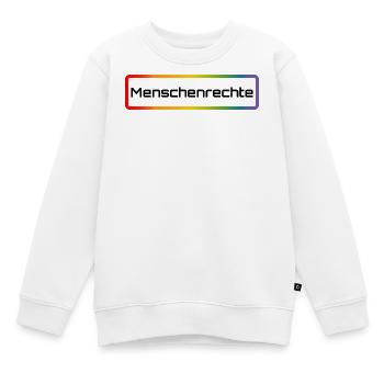 Regenbogen Menschenrechte - Kinder Premium Organic Sweatshirt - Weiß - Vorne - AI Model Kid Male (0cm)