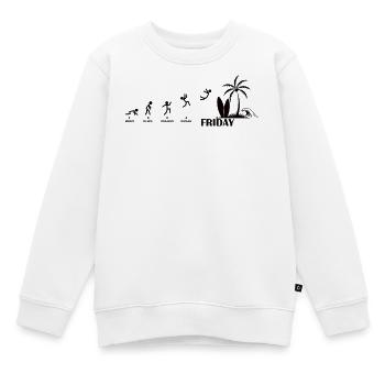 Enfin, Friday Beach Evolution - Sweat Premium enfant bio - blanc - Devant - AI Model Kid Male (0cm)