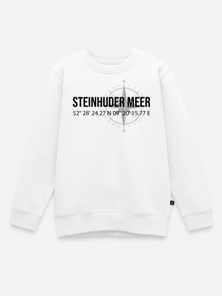 Koordinaten Steinhuder Meer - Kinder Premium Organic Sweatshirt - Weiß
