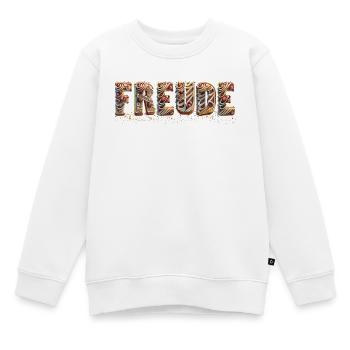 FREUDE - Kinder Premium Organic Sweatshirt - Weiß - Vorne - AI Model Kid Male (0cm)