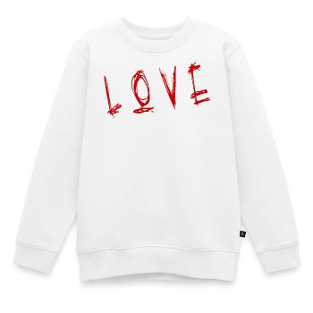VALENTINSTAG. Junggesellinnenabschied. ICH LIEBE DICH. ICH LIEBE DICH. LIEBE - Kinder Premium Organic Sweatshirt - Weiß - Vorne - AI Model Kid Male (0cm)