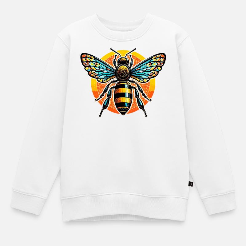 Biene - Kinder Premium Organic Sweatshirt - Weiß