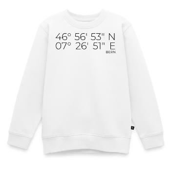 Koordinaten Bern - Kinder Premium Organic Sweatshirt - Weiß - Vorne - AI Model Kid Male (0cm)