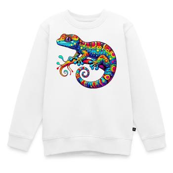 Gecko - Sweat Premium enfant bio - blanc - Devant - AI Model Kid Male (0cm)
