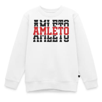 T-Shirt Amleto T-Shirt Geschenkidee gestapelter Text - Kinder Premium Organic Sweatshirt - Weiß - Vorne - AI Model Kid Male (0cm)